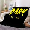 1pc DARK CAT Soft Flannel All Season Throw for Home, Office, Outdoor UseDurable Comfort Soft Warm Throw for Home