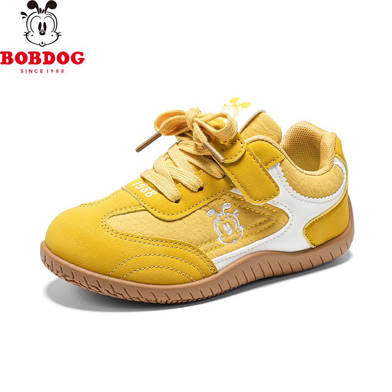 

Bobdog Girls Retro Waterproof Leather Low-Top Shoes - Spring & Autumn Collection 33 жовтий