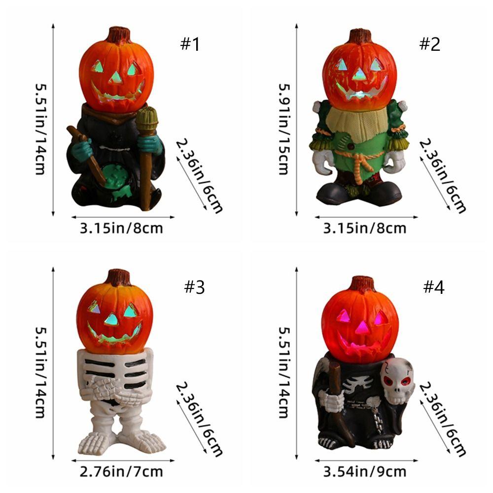 DIY Pumpkin Head Light Cartoon LED Lanterns Halloween Knight Pumpkin Lantern  Haunted House