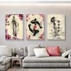 Retro Japanese Samurai Posters Canvas Painting Japan Culture Wall Art Picture For Living Room Home Decoration Frameless