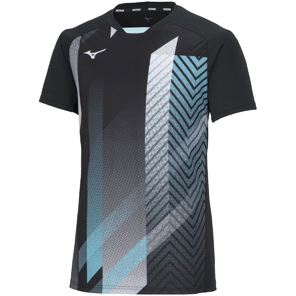 

Mizuno Tennis Game Short Size 62JAA003 Shirt, Sleeve, Moisture-Wicking, Quick-Drying, Black, 2XL, чёрный