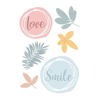 Iron-on Textile Transfer A5 Slow Life - Love &; Smile