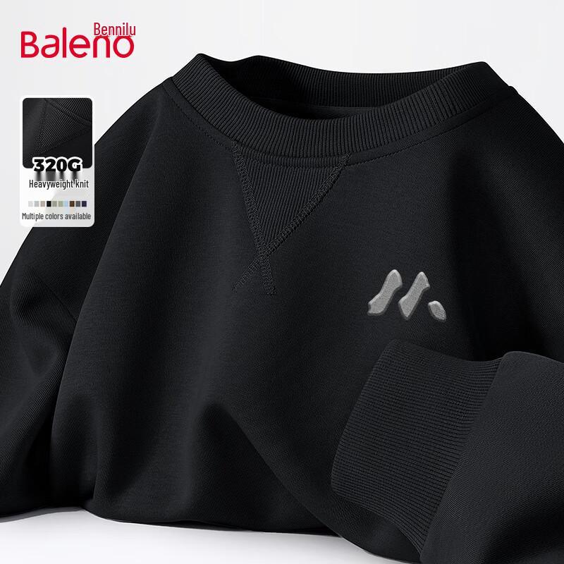 Baleno Men s Casual Crew Neck Letter Print Knit Sweatshirt 2XL