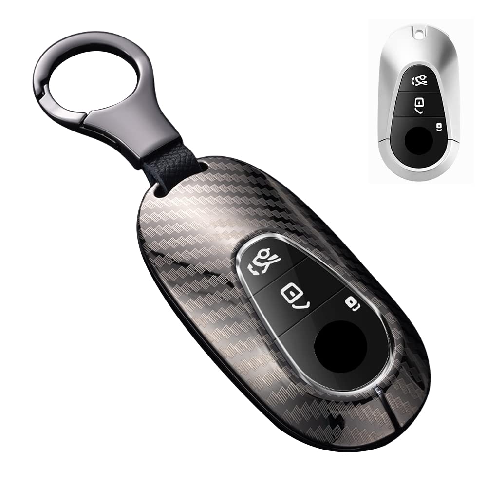 LETINGFAR Key Case for Mercedes-Benz Smart Key Case Key Cover Alloy 3 Buttons Dedicated
