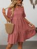 2025 New Women's Loose Casual Short Sleeve Flowy Summer Dress, Lightweight Breathable A-Line Tunic Dress with Pockets