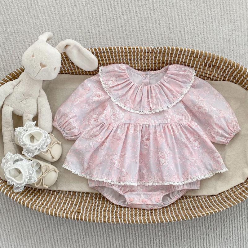 Baby Girl Floral Cotton Romper Dress 90cm