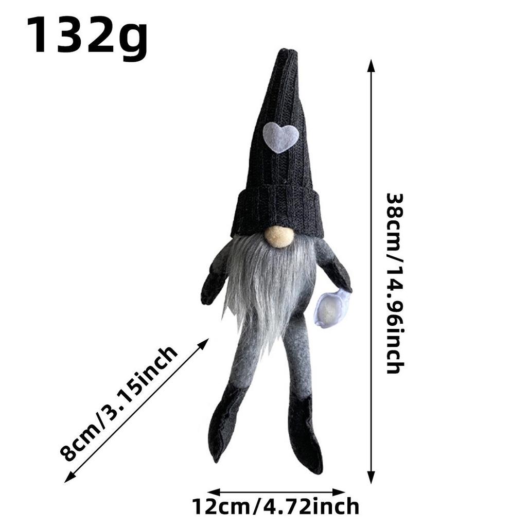 Cross-Border Knitted High-Hat Doll with Hanging Legs - Hand-Grind Coffee Christmas Plush Decoration