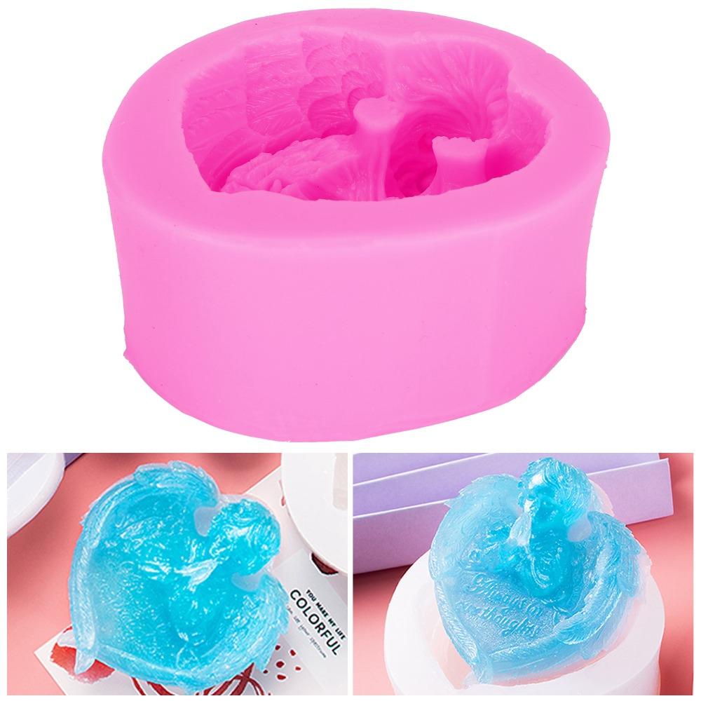 Silicone Candle Mould Pink DIY Cake Mould Soap Mould Chocolate Mould Resin Making