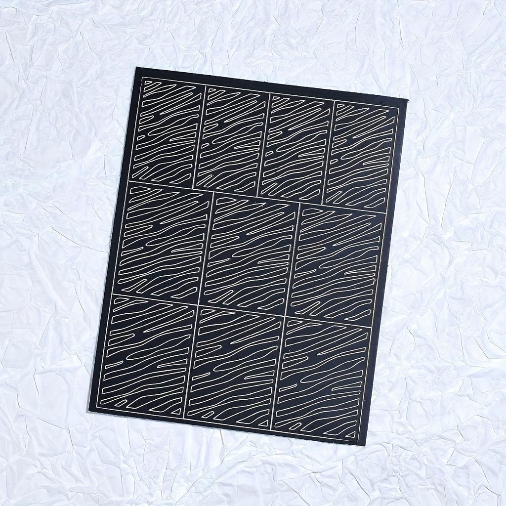 1 Stück Nail Art Hohlaufkleber, Nail Art Plattenvorlage, Linien-, Gitter-, Leopardenmuster-Designs, um Nail Art/Salon einfacher zu machen, Geschenk für Mädchen und Frauen