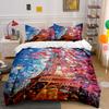 Eiffel Tower with Foliage. Bedding Sets Duvet Cover Sets Duvet Covers Pillowcases(1*Duvet Cover 2*Pillowcases Without Duvet Insert)