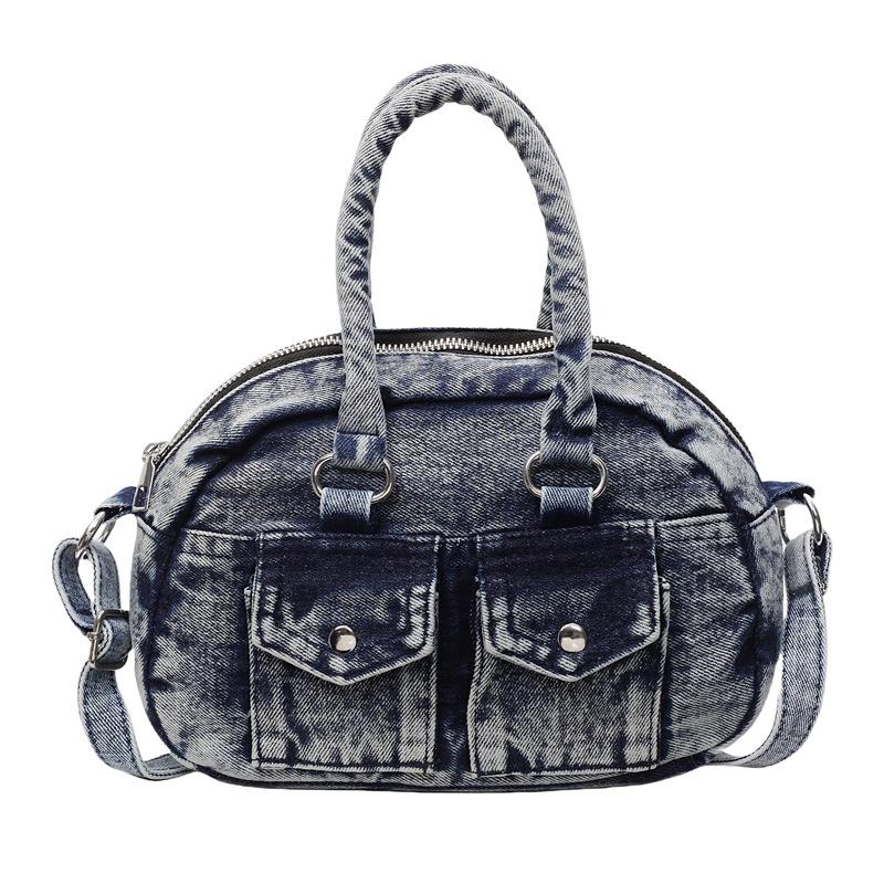 Women's Denim Shoulder Bag Large Capacity Small Square Bag