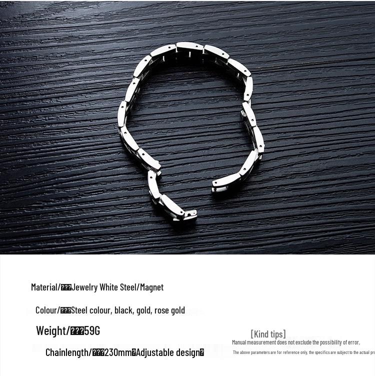 Korean Style Magnetic Therapy Stainless Steel Bracelet