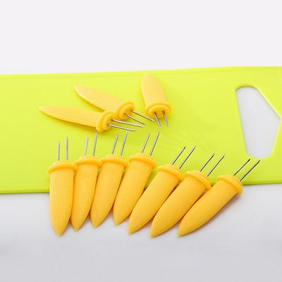 6PCS Corn Barbecue Needle Stainless Steel Barbecue Barbecue Tool Outdoor Camping Barbecue Fruit Fork