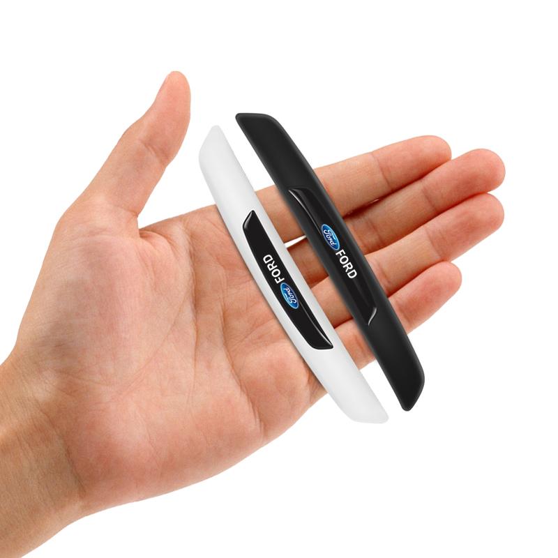 4Pcs Car Door Rearview Mirror Protector Stickers Rubber Anti-Collision For Ford ST Line Focus Mustang Fiesta Puma Ranger Kuga IL8