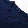 Men's Solid V-Neck Wool Knit Vest - Sleeveless Pullover for Spring and Autumn