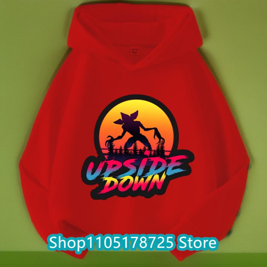 Kukebang Kinderen Stranger Grafische Sweater Jeugd Casual Pullover Lange Mouwen Nieuwigheid Print Mode Top voor Jongens Meisjes 160