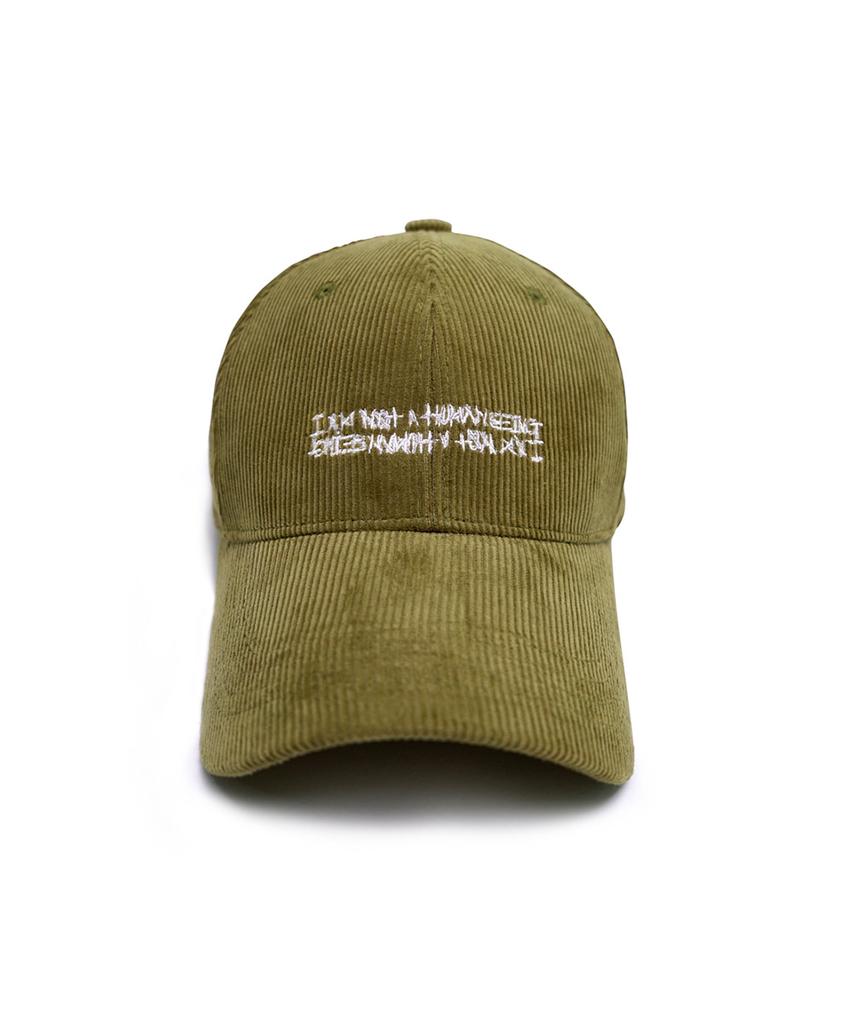 Aimnaseohyumeonbiing Basic Logo Corduroy Cap - Khaki