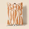 Couverture Couleur Morandi Design Graffiti Botanique Abstrait Minimaliste Scandinave Couverture de Canapé Café Maison Double Usage