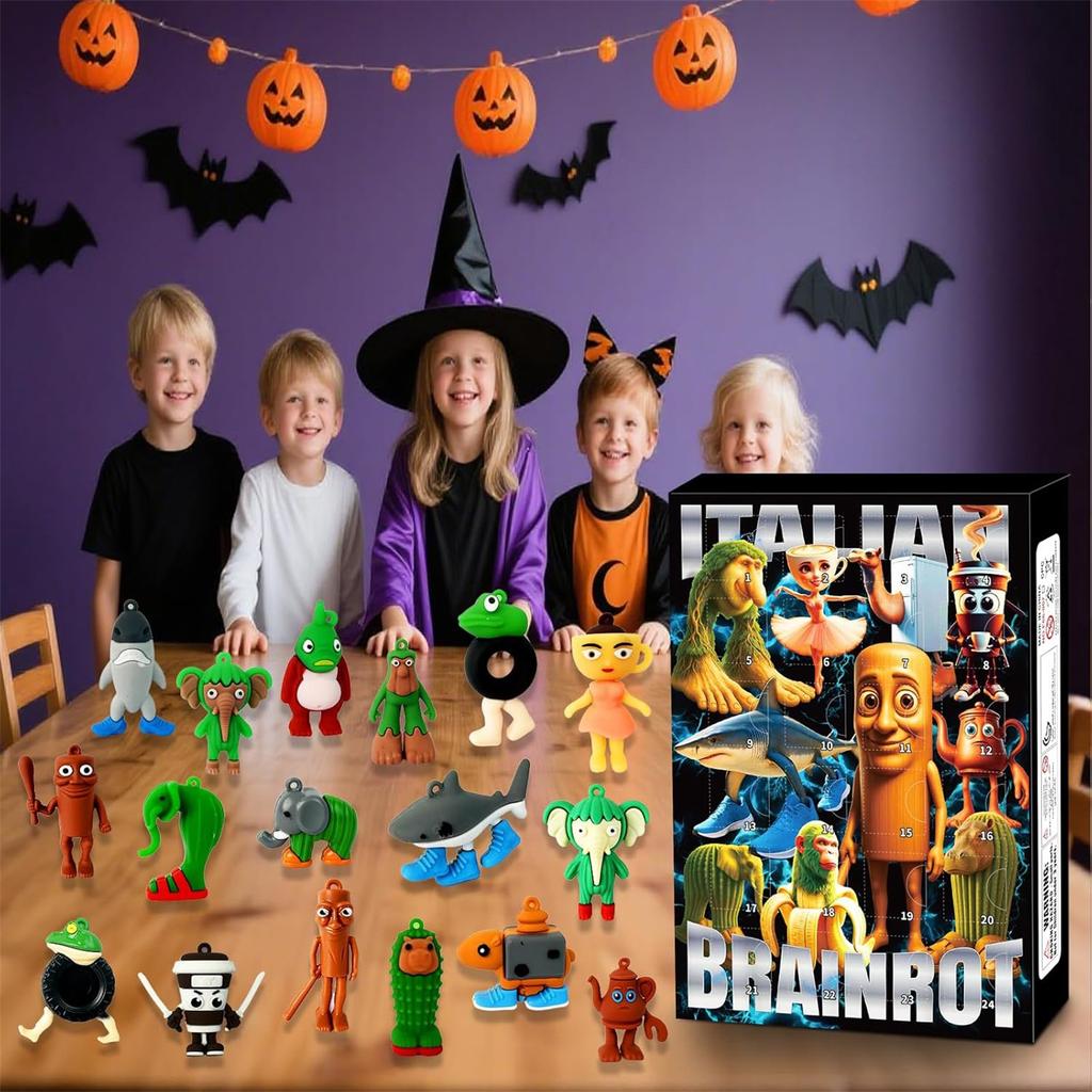 Advent Calendar, Advent Calendar ,Toys,24 Day Figurine,Halloween Countdown Calendar For Kids Party ,Gift