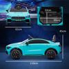 Kids Electric Car, Remote-Controlled, with Transport Wheels, LED Lights, Horn, for Children 3-6 Years, Light Blue