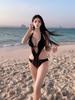 Women Sexy Cut Out One Piece Swimsuit Bikini Set High Waisted Halter Neck Push Up Bohemian Summer Beach