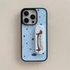Korean Blue Star Cute Puppy Cartoon Band Aid Bracket Phone Case For iPhone 17 Air 16 15 14 13 12 11 Pro Max Plus Kawaii Cover