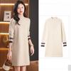 Mid-length Knitted Sweater Women's Fashion Solid Color Loose Large-sized Sweater Autumn and Winter Casual Half Turtleneck Pullover