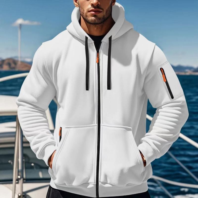 Fashion Casual Autumn and Winter Hat Sweater Zipper Long Sleeve Men's and Women's Same Style Sweatshirt Running Training Outdoor Warm Fitness Jacket