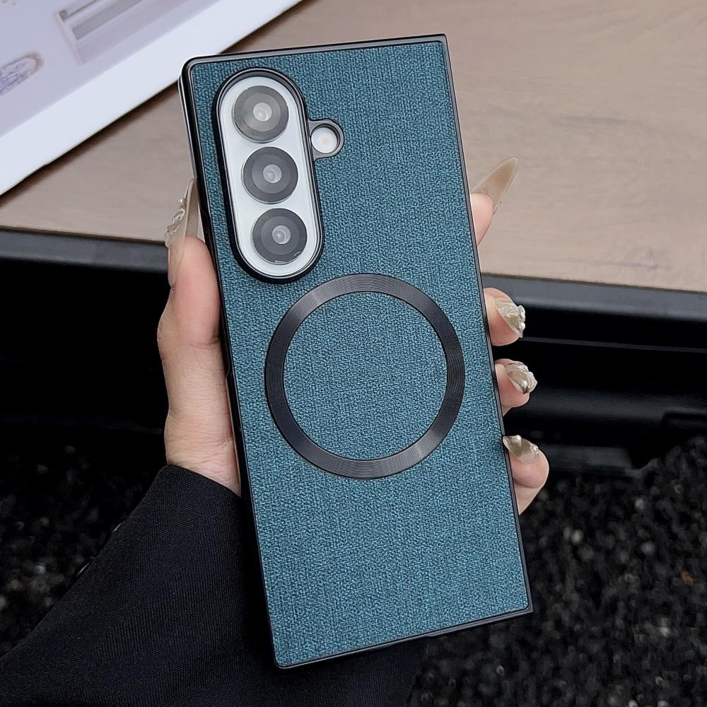 For Samsung Galaxy Z Fold 7 6 5 4 3 Case for Magsafe Fabric Cloth Magnetic Wireless Charging Cover For Galaxy Z Fold7 Fold6 5G