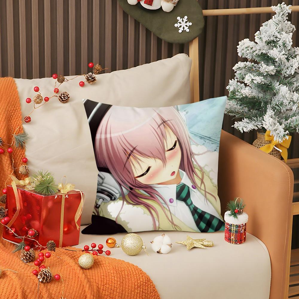 Beautiful Girls S-Super Sonico Pillow Case Printing Pillowcase Living Room Sofa Cushion Cover Bedroom Room Decor