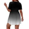 Women's Fashionable Casual Short Sleeve Loose Fit Button Front Printed Blouse
