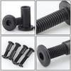 Pack of 10 M6 Black Screw Posts for Belt Buckles, Binding Bolts, Carbon Steel, Furniture Snug (M6*12)