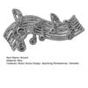 Music Score Brooch Pin for Women, Rhinestones Inlaid Lapel Pin, Brooch Versatile Accessory for Sweaters Collars Hats Bags Coats Scarves
