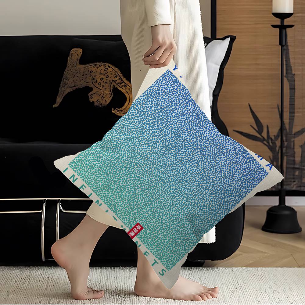 

Yayoi Kusama Art Exhibition Pumpkin Flower Pillowcases Home Bedding Decorative Pillow Cover Wedding Super Soft Pillow Case 12x12Inch