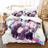 New Murasaki Shion Bedding Set Single Twin Full Queen King Size Bed Set Adult Kid Bedroom Duvet Cover Sets Anime Kawaii Girl Bed