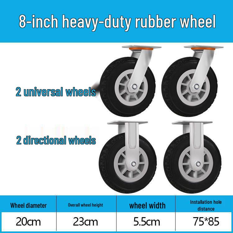 Těžká tichá otočná kolečka (2-8 palců) pro vozíky a malé ruční vozíky