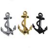 1PC Metal Personality Car Stickers Boat Anchor Hooks Navy Emblem Grill Cross Badge Pirate Ship Car Body Sticker