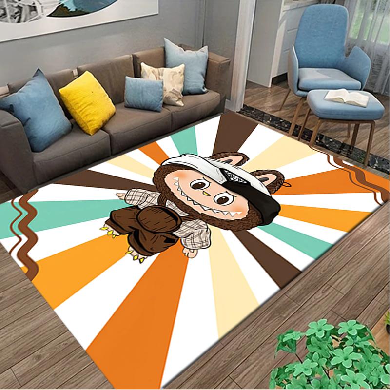 [1pc LABUBU Office Chair Carpet] Digital Printed Area Rug for Home & Game Room Use, Soft Indoor Sofa Chair Mat