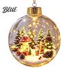 LED Hängende Weihnachtskugeln Beleuchtete Kugeln, 3D Miniatur Szene mit Warmen LED Winterdekorationen Licht, Klare Acryl Kugel Dekoration