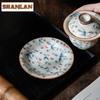 130ml Ru Kiln Three-talent Gaiwan Ancient Tea Tureen Tea Bowl With Lid Kit Tea Brewing Cover Bowl Tea Items Supplies Collection