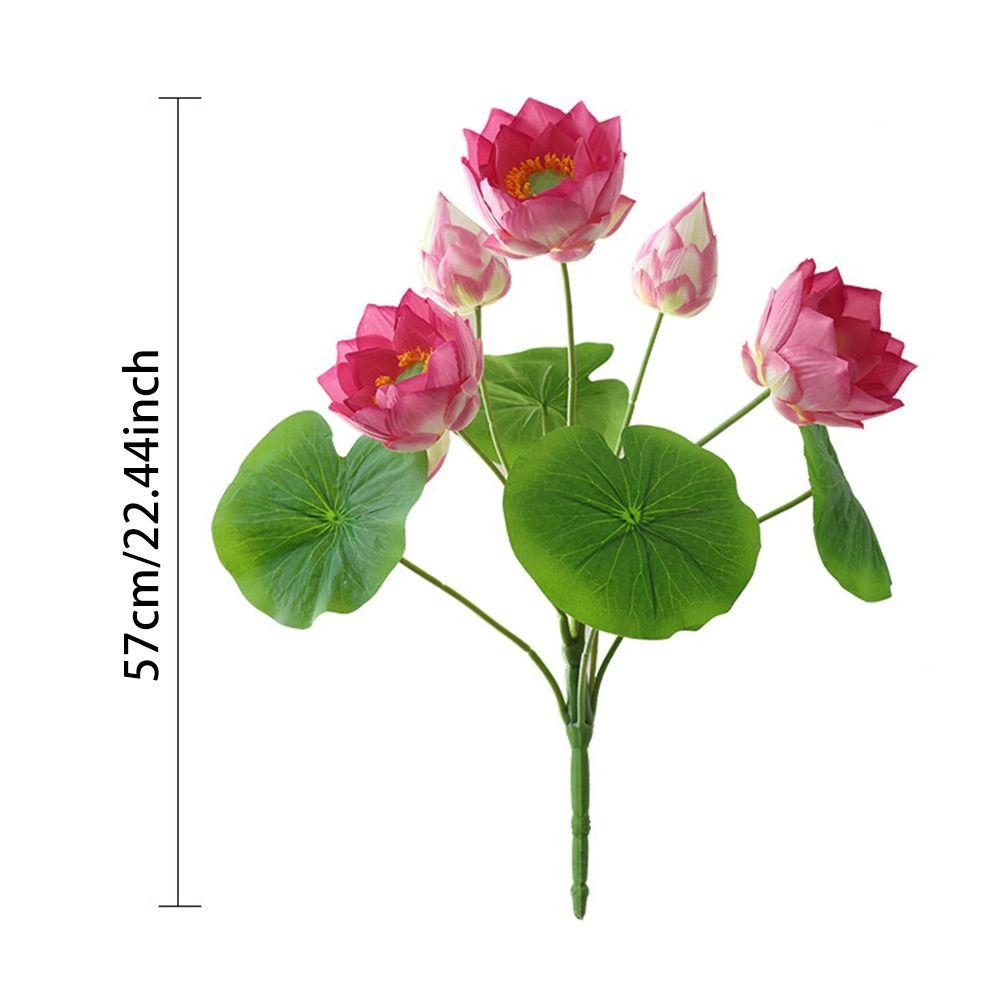 Green Lotus Leaves Lotus Artificial Flower Multicolor Lifelike Flower Fake Flower  Desktop Ornament