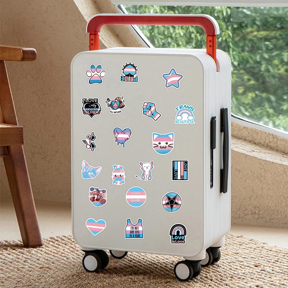 10/30/50 stuks Creatieve Cartoon Transgender Trots Stickers Regenboog Lesbische Biseksuele Decals DIY Telefoon Laptop LGBT Graffiti Sticker