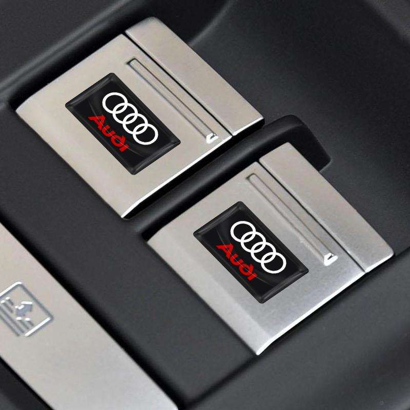 Car Styling 3D Epoxy Car Steering Wheel Dashboard Decoration Stickers For Audi A7 A8 A3 A4 A5 A6 TT Q3 Q5 Q7 A1 B5 B6 B7 B8 B9 8P C6 C5 C7