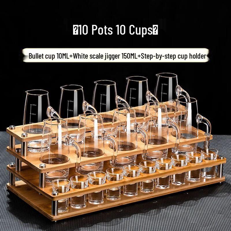 Gold-Rimmed Crystal Liquor Decanter & Cup Set Main Style