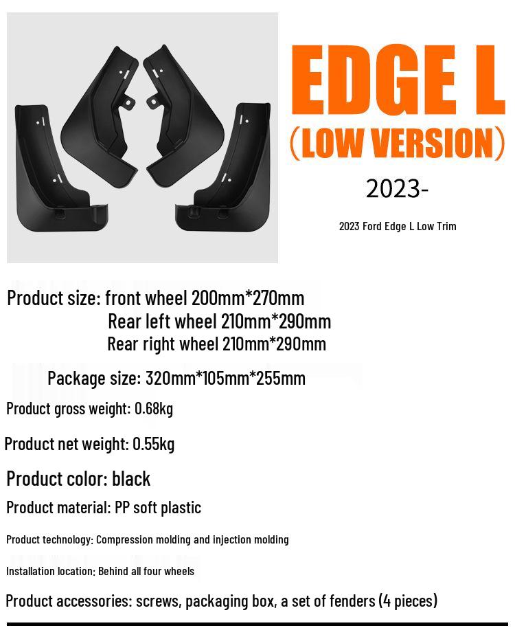 Skórzane Błotniki do Ford Edge L Modele z Niższej Półki 2023-2025