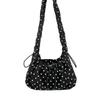 Polka Dot Shoulder Bag Women's Small Fresh Drawstring Pleated Nylon Messenger Bag Women's New Small Square Bag