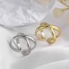 925 Sterling Silver Overlapping Adjustable Rings For Women Engagement Luxury Jewelry Ladies Accessories Wholesale Jewellery