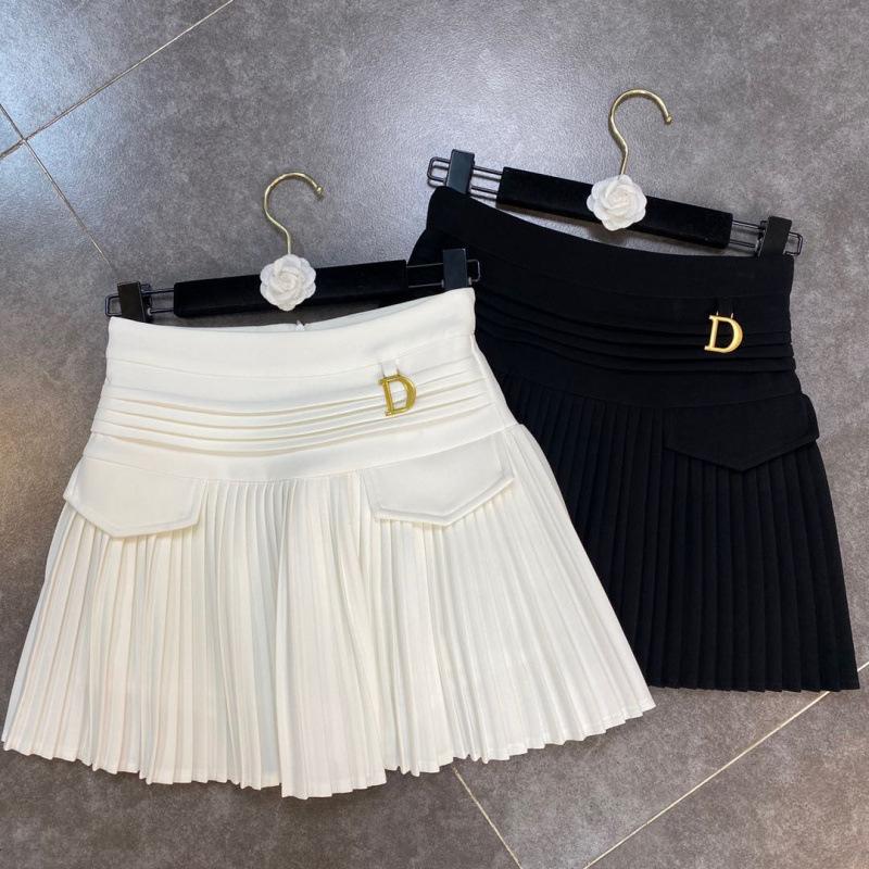 Spring Summer High Waist Short Mini Pleated Skirt Streetwear Women Fashion A Line Skirt