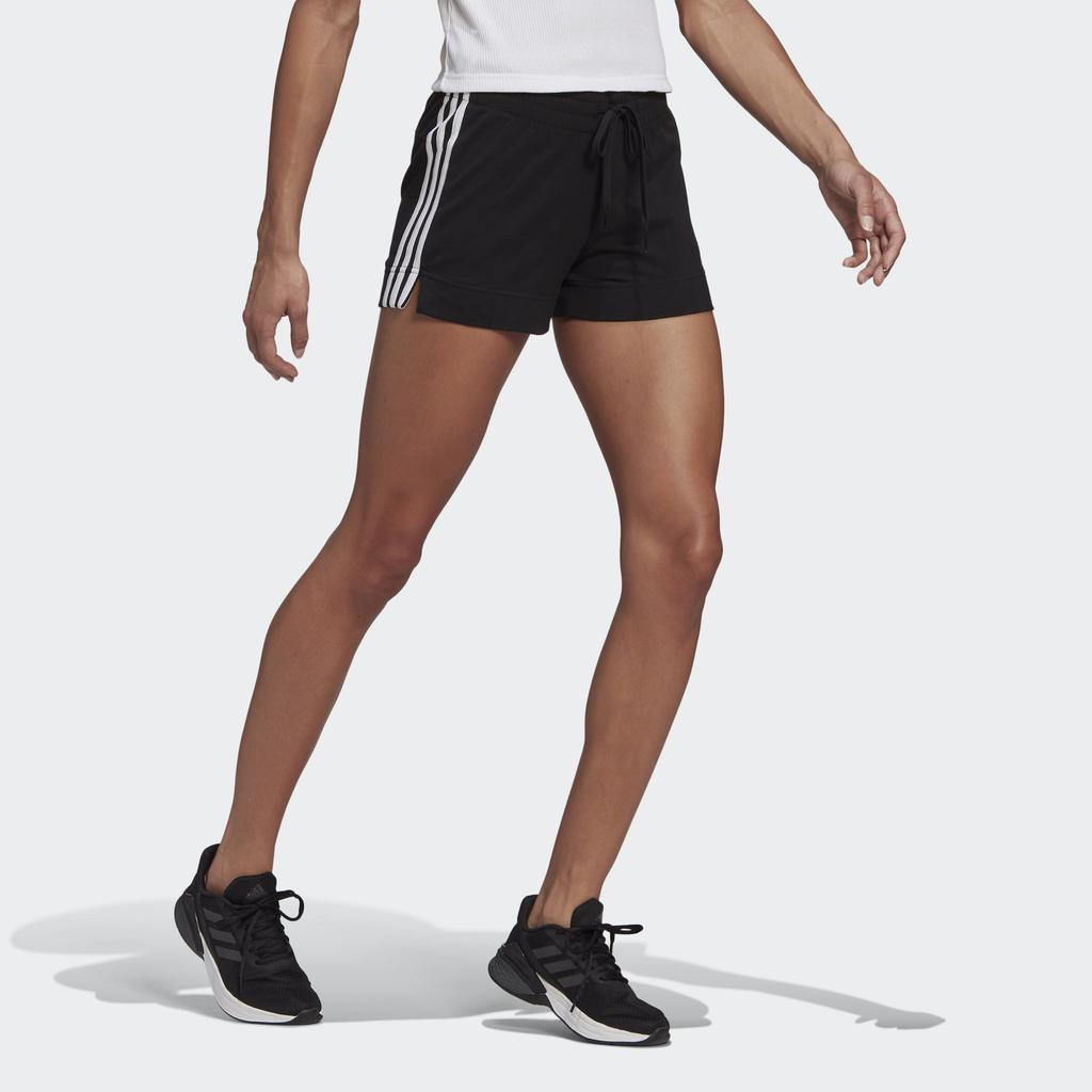adidas ESSENTIALS SLIM 3 STRIPES SHORTS Women's Black GM5523