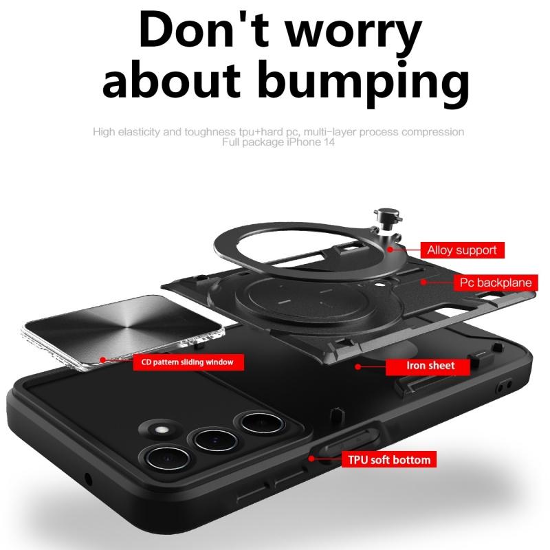 For Samsung Galaxy M55 M54 M53 M35 Magnetic Finger Ring Holder Military Protective Casea